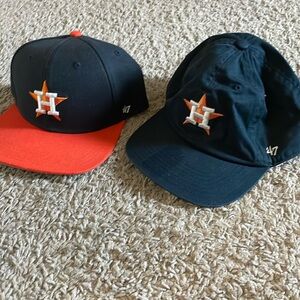 2 Houston Astros hats